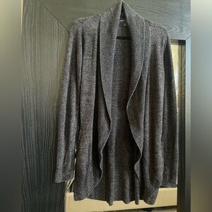 Barefoot Dreams Cozy Charcoal Open-Front Cardigan Sweater